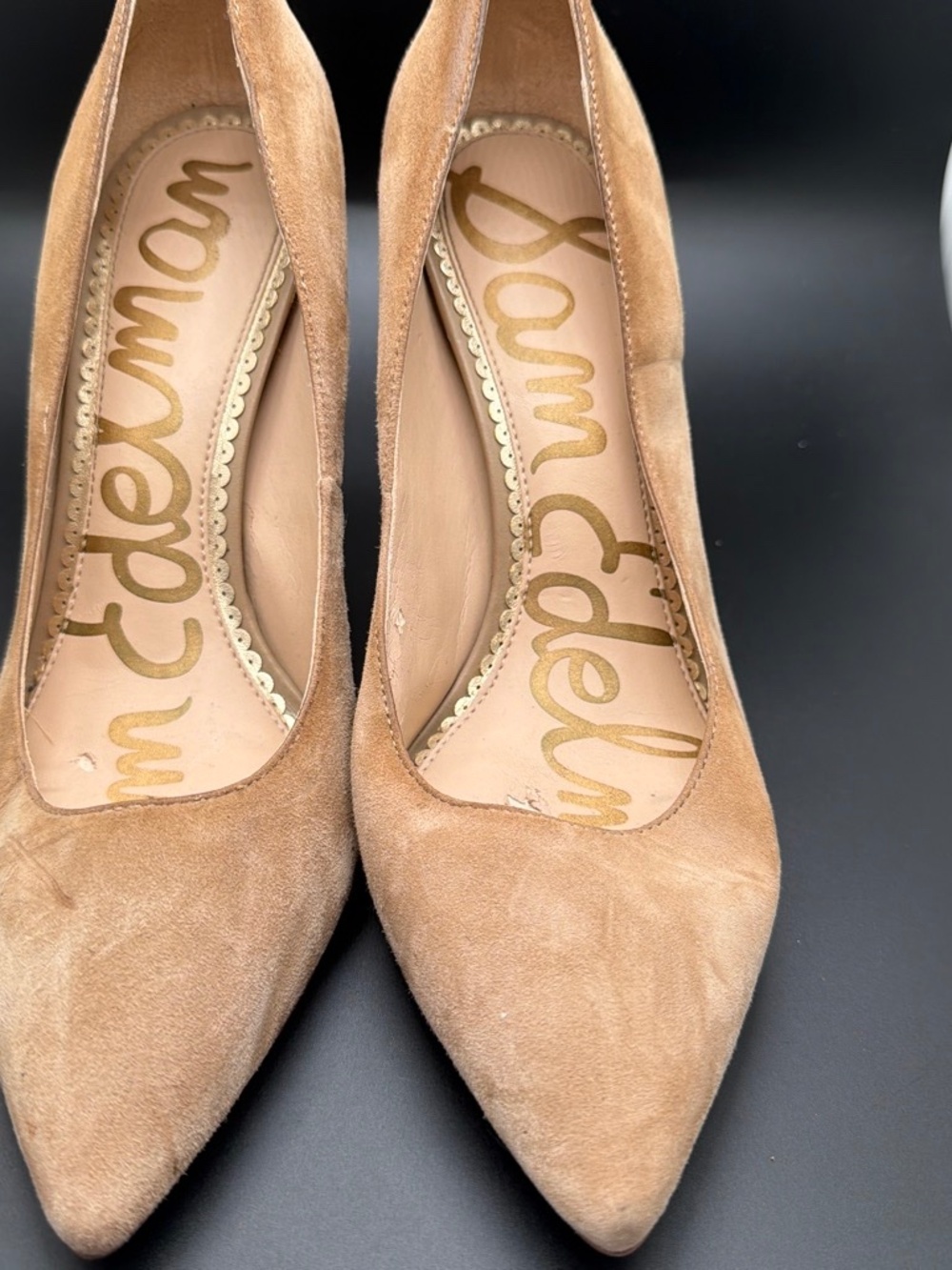 Sam Edelman Tan Suede Heels Size 7.5